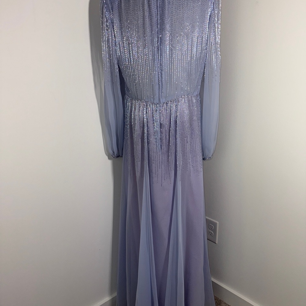 RARE VINTAGE 1960s VICTORIA ROYAL LTD.  silk organza beaded evening GOWN - Picture 3 of 16